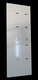 Duży panel skrzynki SPO z 8 wrzutami i domofonem