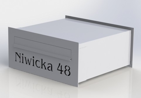 Skrzynka Westa z napisem i szerokim wrzutem